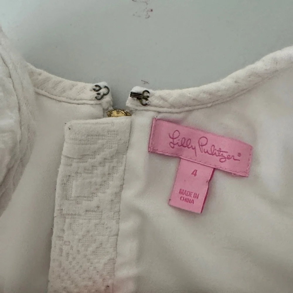 Lilly Pulitzer White Dress with Pink Embroidery - Picture 13 of 14